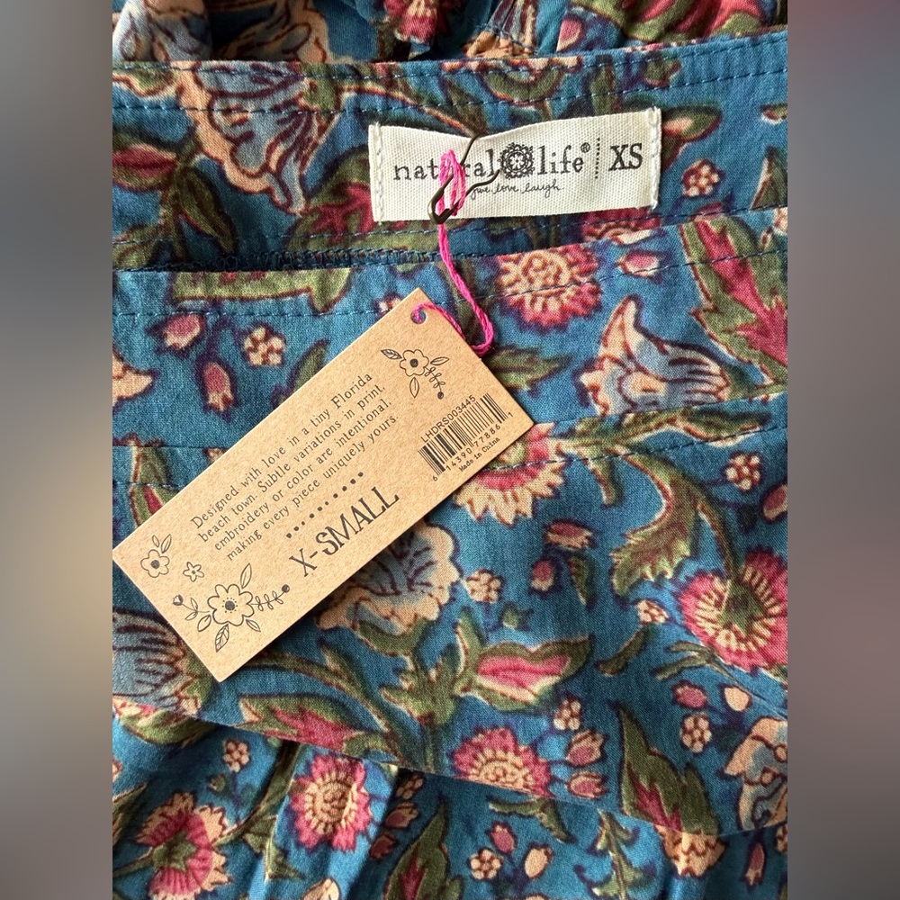 NWT Natural Life Berkley dress in blue floral size XS - Picture 3 of 7